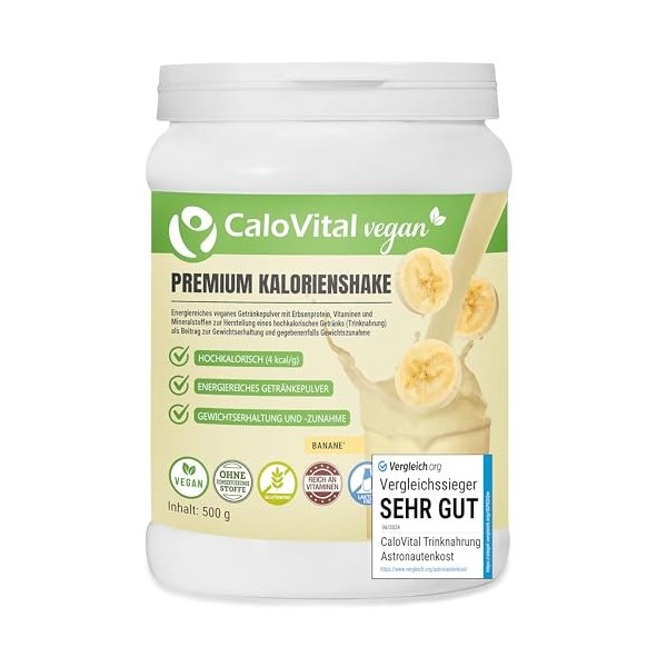 CaloVital Aliment à boire, végétalien, à boire, à boire, pour astronaute, avec glucides, protéines, vitamines et minéraux, ha...