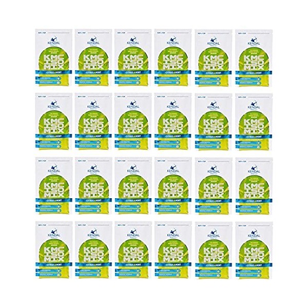 Kendal Mint Co KMC ISO Mix Lot de 24 sachets de poudre électrolyte isotonique et énergisante Parfum citron et menthe Shakes d...