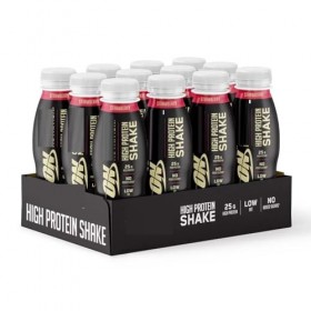 Optimumm Nutritioon Shake à haute teneur en protéines, fraise, 12 x 330 ml NAEM