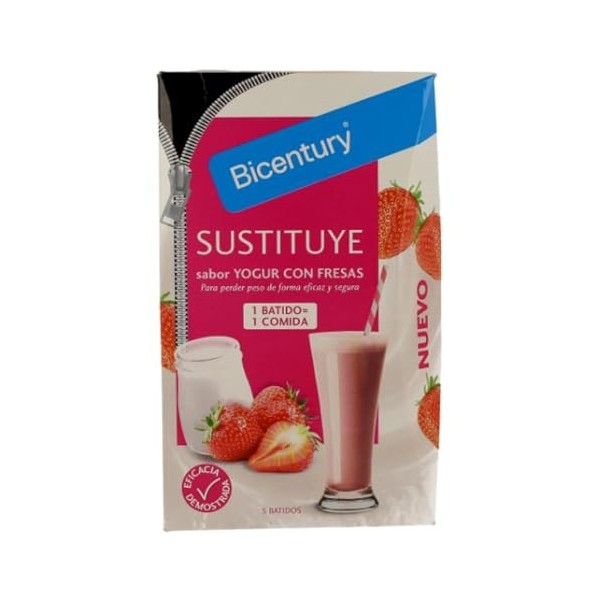 Lot de 6 shake aromatisés yaourt fraise en remplacement de repas de 225 g.