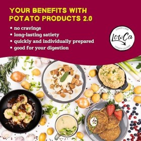 LOW CARB produits à base de pommes de terre | 95% de glucides en moins - KETO | 60% de calories en moins | riche en protéines