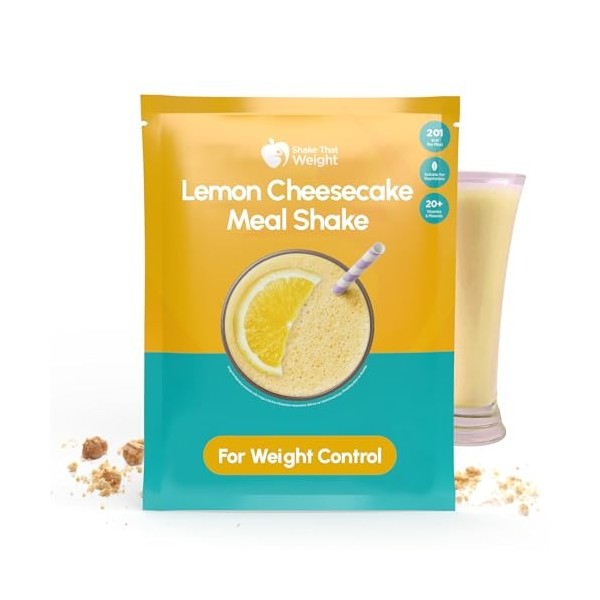 Shake That Weight 10x Diet Shake – Cheesecake au citron – Plan de remplacement de repas pour perte de poids – Régime très fai