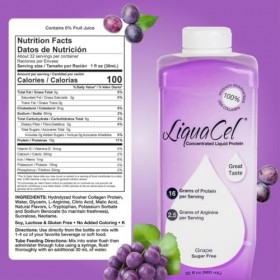 Liquacel Liquid Protein Sugar Free Grape 1 X 32oz Bottle