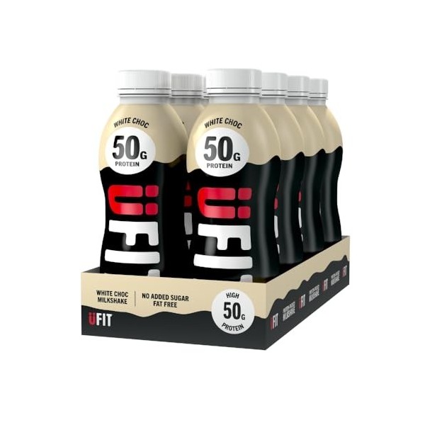UFIT High Protein Milkshake White Chocolate 8x500ml Shakes diététiques