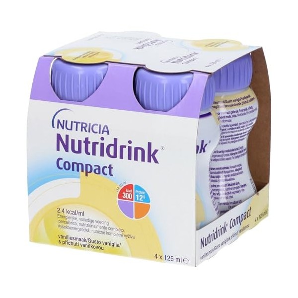 Nutridrink Compact Gusto Vaniglia 4x125ml Integratore alimentare Shakes diététiques
