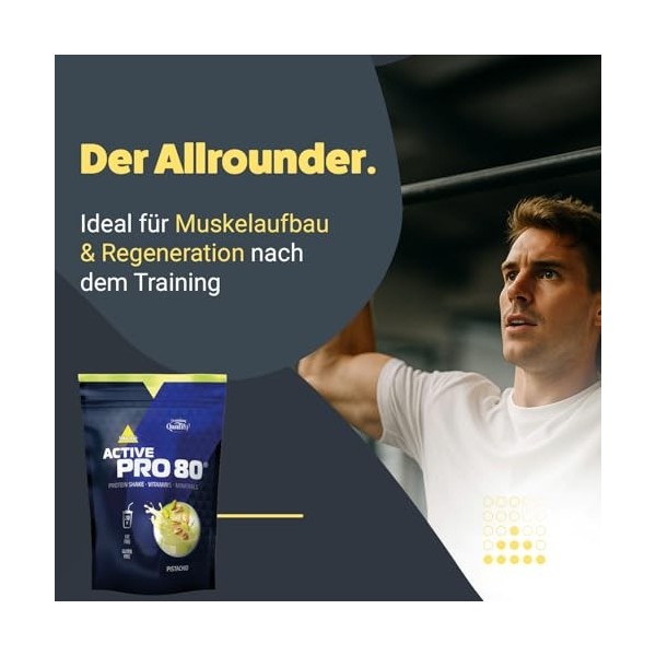 Inkospor ACTIVE Pro 80 Shake protéiné Définition Tonification et Perte de Poids Pistache sachets 500g Shakes diététiques