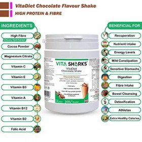 VitaDiet Chocolate Shake - High Protein & Fibre Drink for Dieting, Immune Support, Weight Loss & Slimming. with Riboflavin, N