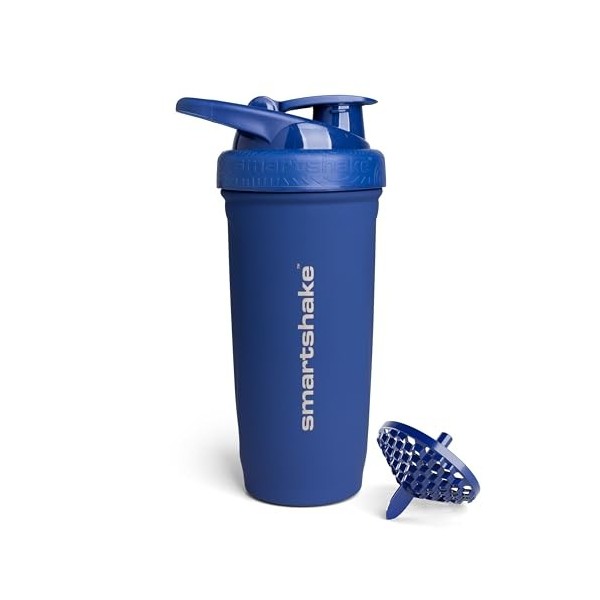 Smartshake Reforce - Shaker de protéines en acier inoxydable - 900 ml - Couvercle étanche à visser - Sans BPA - Unisexe - Ble
