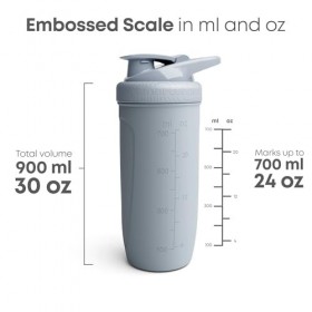 Smartshake Reforce - Shaker de protéines en acier inoxydable - 900 ml - Couvercle étanche à visser - Sans BPA - Unisexe - Ble