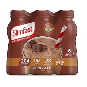 Slimfast Lait Au Chocolat Trapu Bougé - 325Ml - Lot De 6 Shakes diététiques