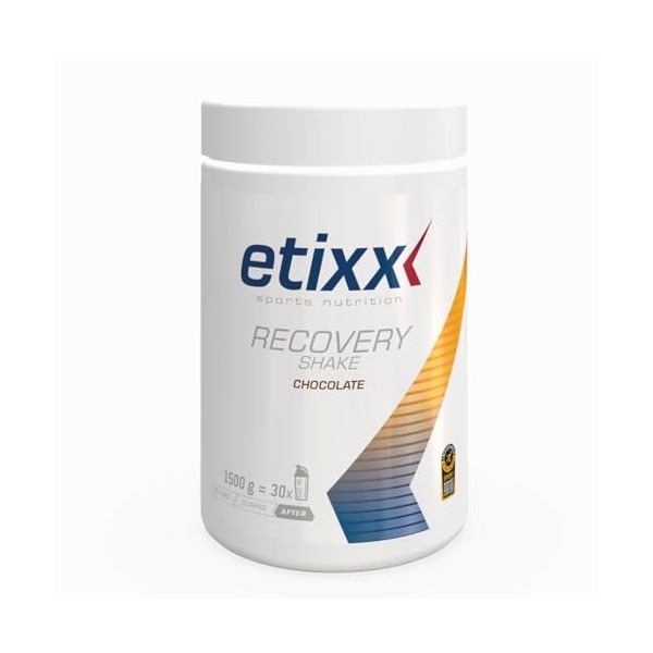 Etixx Recovery Shake - Saveur Chocolat, 1500G - Shake de Récupération Post-Entraînement pour Réparation Musculaire et Reconst