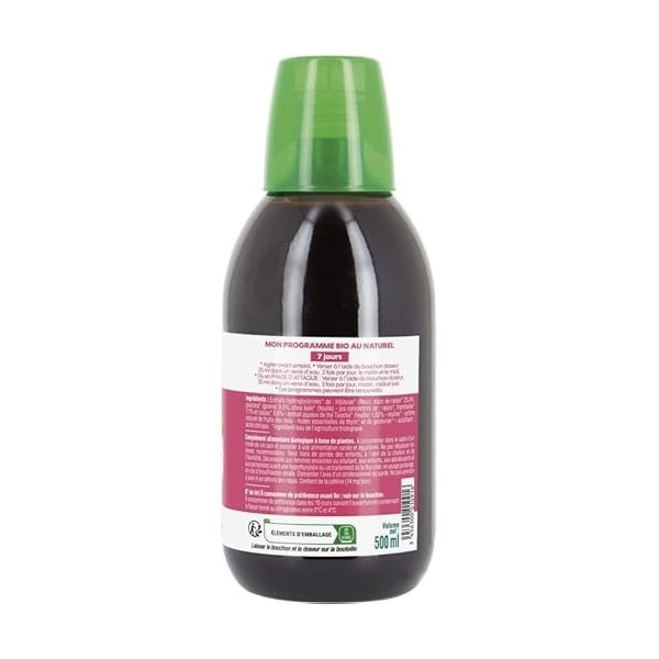 BIOSENS - Cocktail Kilos Tenaces Bio - Bouteille Verre 500ml et doseur inclus - Nutrition saine et naturelle pour une aliment