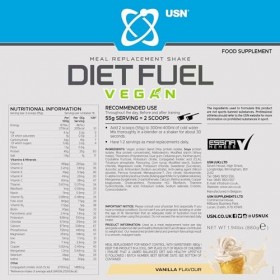 Usn | Diet Fuel Vegan 880g | Substituts de repas | Substitut de repas diet vegan
