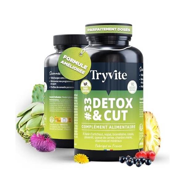 Coupe Faim Puissant et Efficace | Detox Colon Intensif Pour Perte de Poids Rapide et Efficace avec Chardon Marie | TRYVITE DE