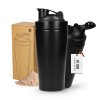 Shaker à protéines personnalisé 600 ml – Gobelet en acier inoxydable à double paroi et incassable – Shaker anti-fuite avec pa...
