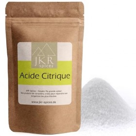 JKR Spices® 450g Acide Citrique en Poudre Qualité Alimentaire E330 | Acide Citrique comme Acidifiant et Conservateur pour la ...