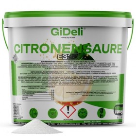 GiDeli Acide citrique de qualité alimentaire en poudre monohydrate 10 000 g de cristaux E330 purs de qualité de nettoyage Dét