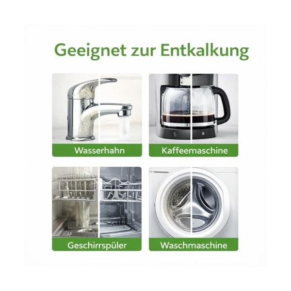 GiDeli Acide citrique de qualité alimentaire en poudre monohydrate 10 000 g de cristaux E330 purs de qualité de nettoyage Dét