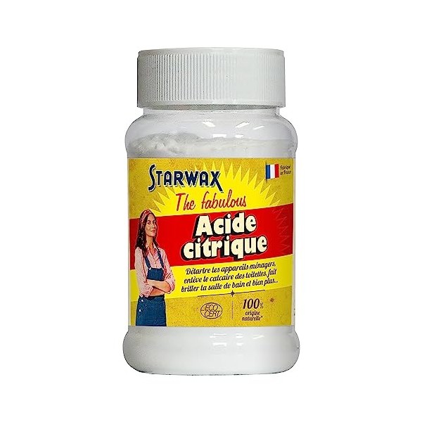 STARWAX THE FABULOUS - Acide Citrique - Détartre les appareils ménagers - Enlève le calcaire - Fait briller la salle de bain ...