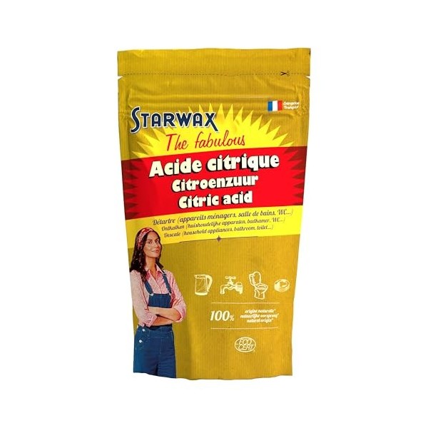 STARWAX THE FABULOUS - Acide Citrique - Détartre les appareils ménagers - Enlève le calcaire - Fait briller la salle de bain ...