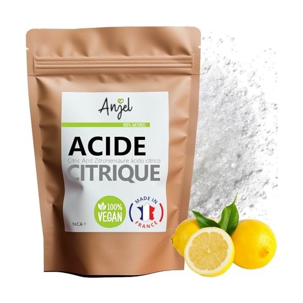 Acide Citrique Poudre Alimentaire 100% Naturel - Additif Alimentaire Soupe Marinade Gélifiant Confiture Détartrant Détachant ...