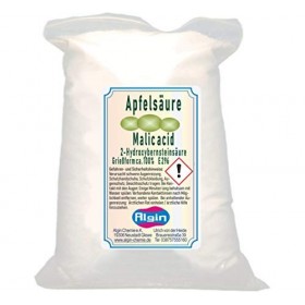 Acide pomme - 100 % - 1 kg - Sachet à clip - Graine fine E296 - Additif alimentaire
