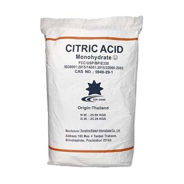 ANEMON® Acide Citrique E330 qualité alimentaire Pour la cuisine et la maison - Détartrant naturel et détergents/sodas, jus de