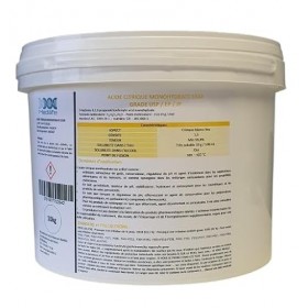 10 KG ACIDE CITRIQUE ALIMENTAIRE MONOHYDRATE E330 GRADE USP/EP/JP Acide citritique