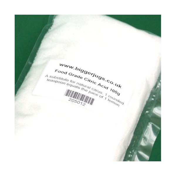 Citric Acid 100g Pack by Bigger Jugs