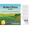 CULTIVERS Acide citrique anhydre 1 kg en poudre, apport 100 % pur, nettoyant multi-usages Acide citritique