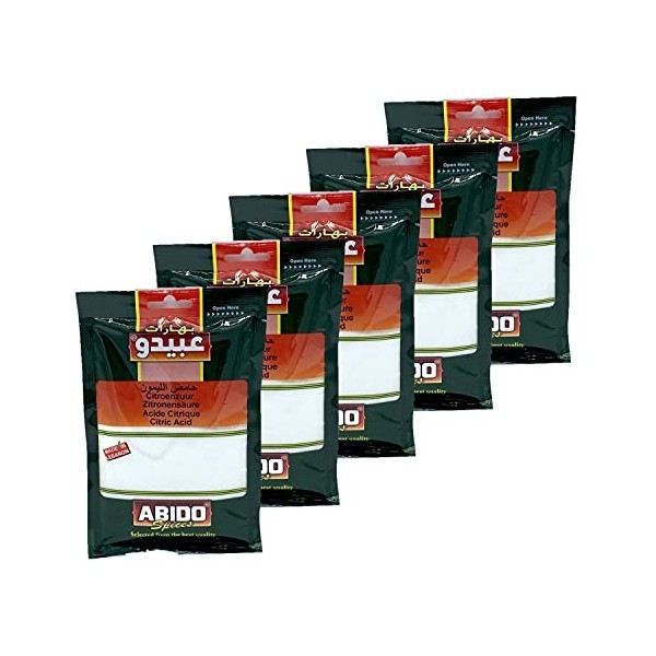 Lot 2x Acide citrique - Abido - sachet 100g Acide citritique