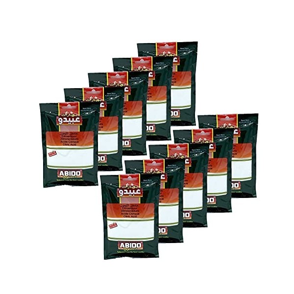 Lot 2x Acide citrique - Abido - sachet 100g Acide citritique