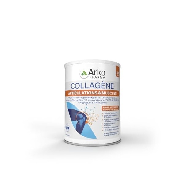 Arkopharma - Collagène Articulations et muscles 260 g | Articulations - Gênes articulaires - Muscles - Capital osseux | 260 g