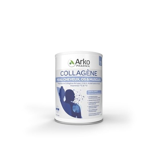Arkopharma - Collagène Peau Cheveux Os & Muscles 260 g | Peau - Rides - Articulations - Cheveux et ongles - Os | 260 g