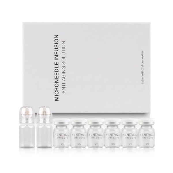 Système de micro-infusion pour le visage, kit dinfusion de micro-aiguilles, avec acide hyaluronique et collagène, hydratant 