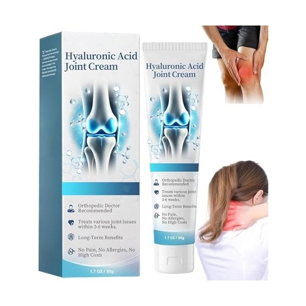 Hyaluronic Acid Joint Cream, Hyaluronic Acid Joint Repair Cream for All Skin Types 1 Acide hyaluronique