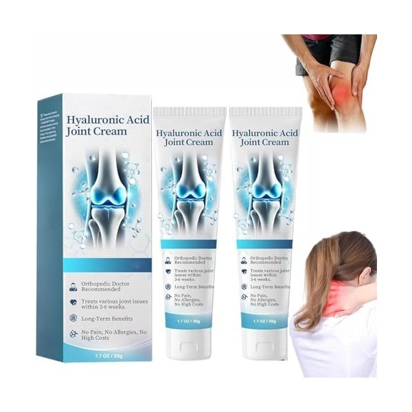 Hyaluronic Acid Joint Cream, Hyaluronic Acid Joint Repair Cream for All Skin Types 1 Acide hyaluronique