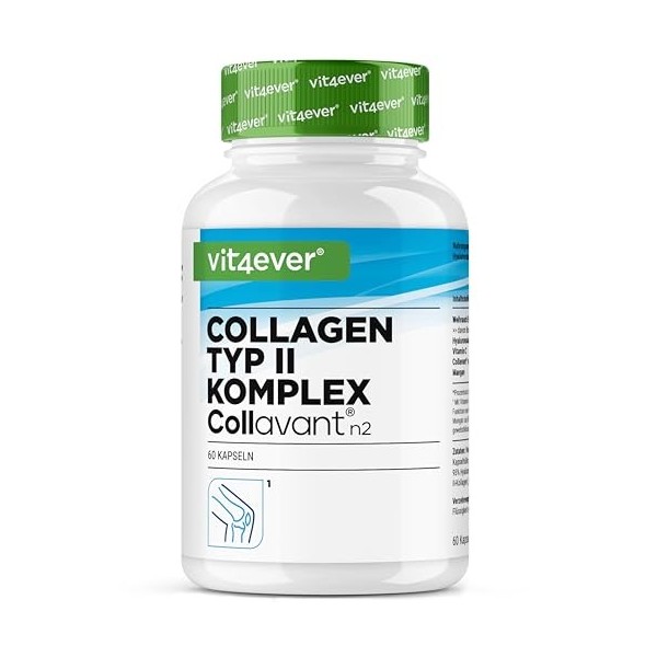 Complexe collagène de type II – avec collagène natif Collavant n2®, extrait d’encens, acide hyaluronique, vitamine C, manganè