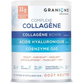 GRANIONS Complexe Collagene et Acide Hyaluronique - GRANIONS Collagène N°1 en Pharmacies - Coenzyme Q10 + Vitamine C + Seleni...