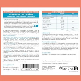 GRANIONS Complexe Collagene et Acide Hyaluronique - GRANIONS Collagène N°1 en Pharmacies - Coenzyme Q10 + Vitamine C + Seleni...