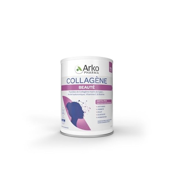 Arkopharma - Collagène Beauté 260 g | Peau - Rides - Élasticité - Fermeté - Éclat - Hydratation | 260 g