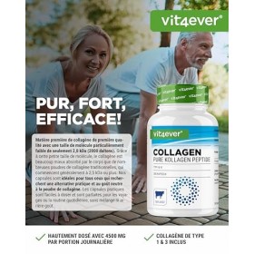 Collagen 300 Capsules - 4500mg de Collagène bioactif hydrolysé peptides par dose journalière - Collagène type 1 & 3 - Alterna
