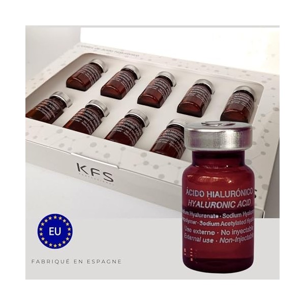 KFS Triple Serum visage acide hyaluronique 10x5ml – Effet flash lifting immédiat multicouches– Sérum hydratant anti-rides pui