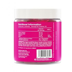 Collagene Marin et Acide Hyaluronique - Sans Sucre - Gummies de Collagène avec Vitamine C & Biotine - Collagène Hydrolysé Sup