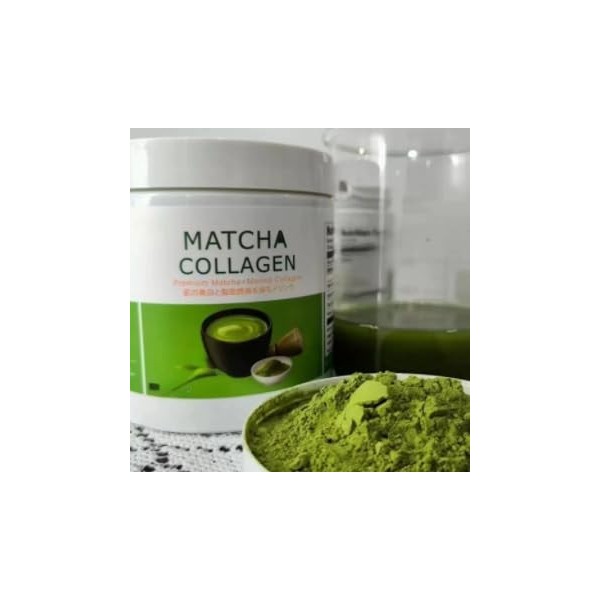 Matcha - Peptides de collagène - Poudre de protéines céto et paléo nourrie à lherbe pour les cheveux, la peau, les ongles, l