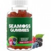 Sea Moss Gummies - Aide au soutien immunitaire, thyroïdien et détox - Extra fort pour hommes et femmes - Sans gluten, végétal