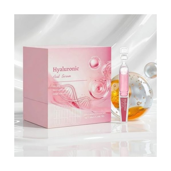 Sérum À Lacide Hyaluronique - 30 Pièces, Formule Équilibrée, Ampoule Nourrissante Et Apaisante, Ampoule Hydratante | Sérum A