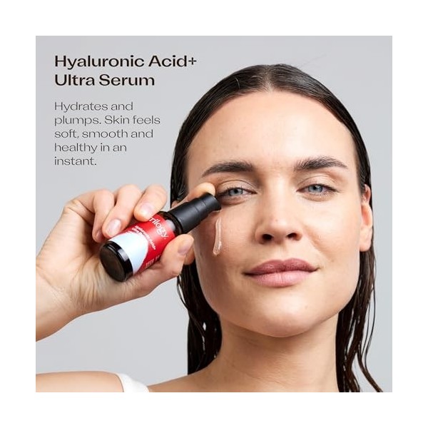 Le sérum léger ultime alimenté par une force de x3 acides hyaluroniques identiques à la peau et Glyco pour une hydratation qu