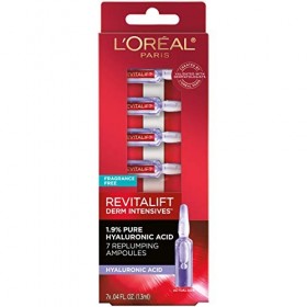 LOreal Paris Revitalift Derm Intensives Hyaluronic Acid Serum Ampoules 7 Day Boost Pure Hyaluronic Acid Anti-Aging Ampoules 