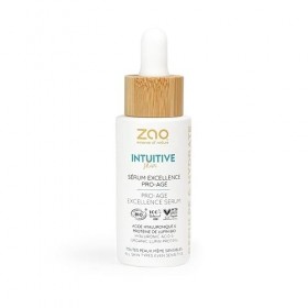 Zao Sérum Excellence Pro-Age, Acide Hyaluronique et Protéine de Lupin Bio, Tous Types de Peaux, Anti-Âge Hydratant, Fleur de 